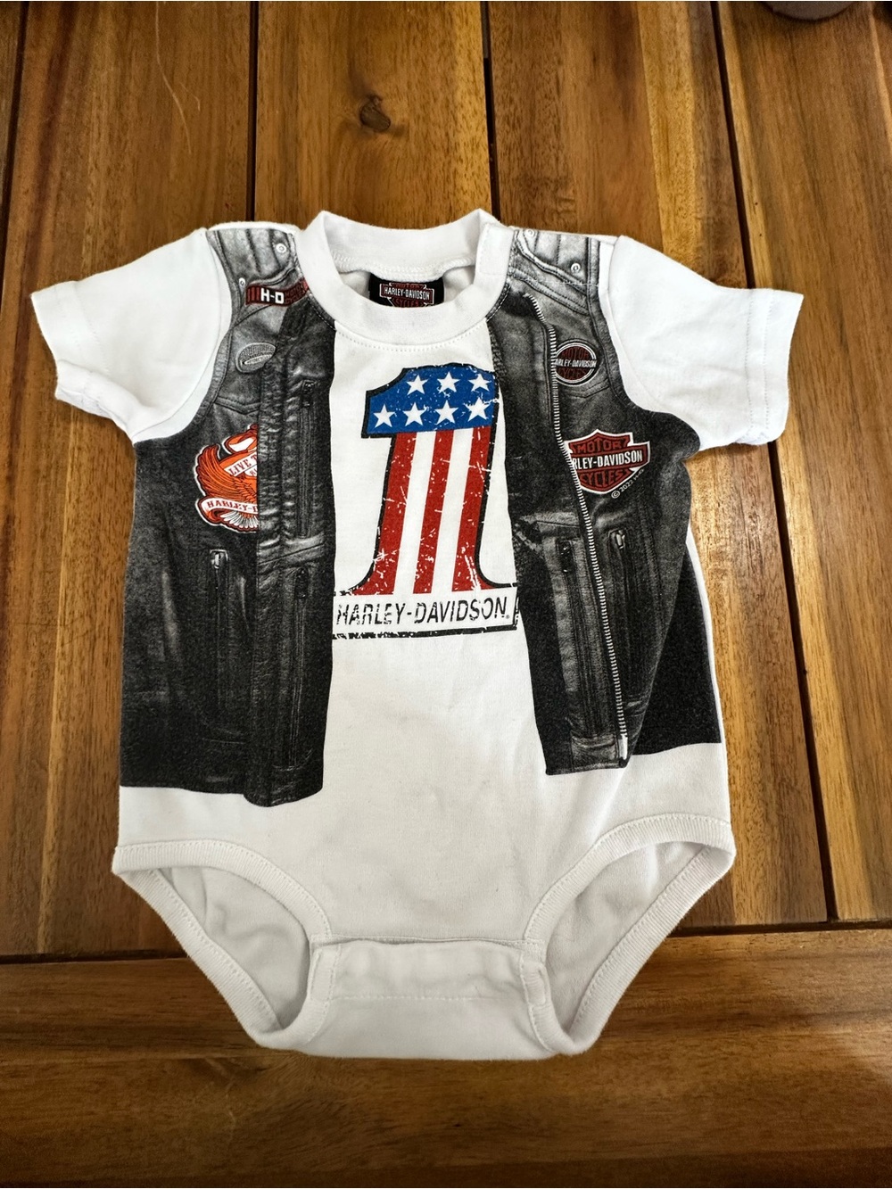 Harley Davidson baby vest onesie 3-6m